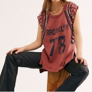 Free people Brooklyn embellished Tee shirt